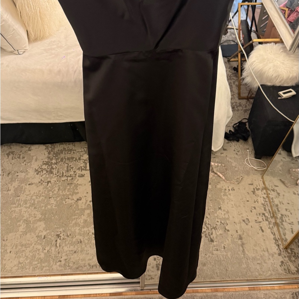 Black Tie Bridesmaid Prom Formal Sheath Gown 8 - Picture 7 of 17